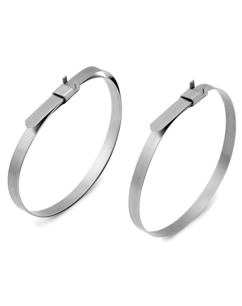 QWORK CV Boot Clamp, 20 Pack 304 Stainless Steel Universal Adjustable Silver
