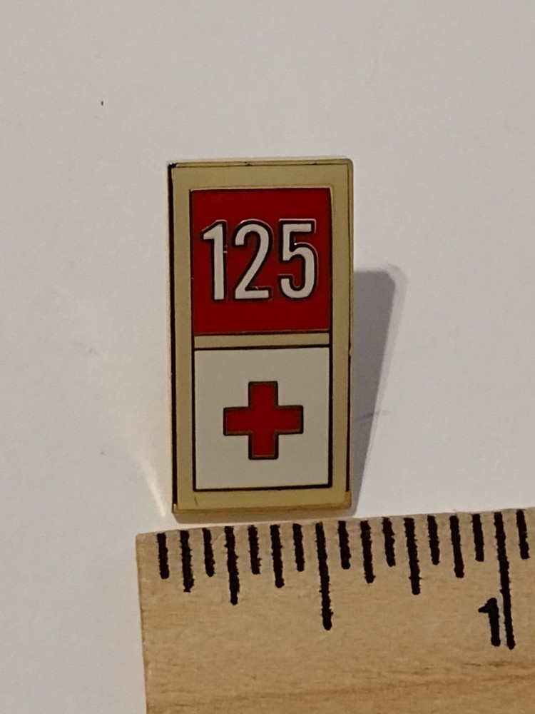 Red Cross 125th Anniversary Lapel Pin