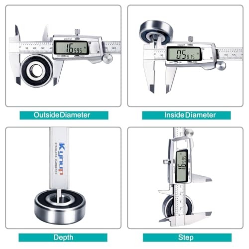 Digital Caliper, Caliper Measuring Tool, Micrometer 6 Inch Standard Silver