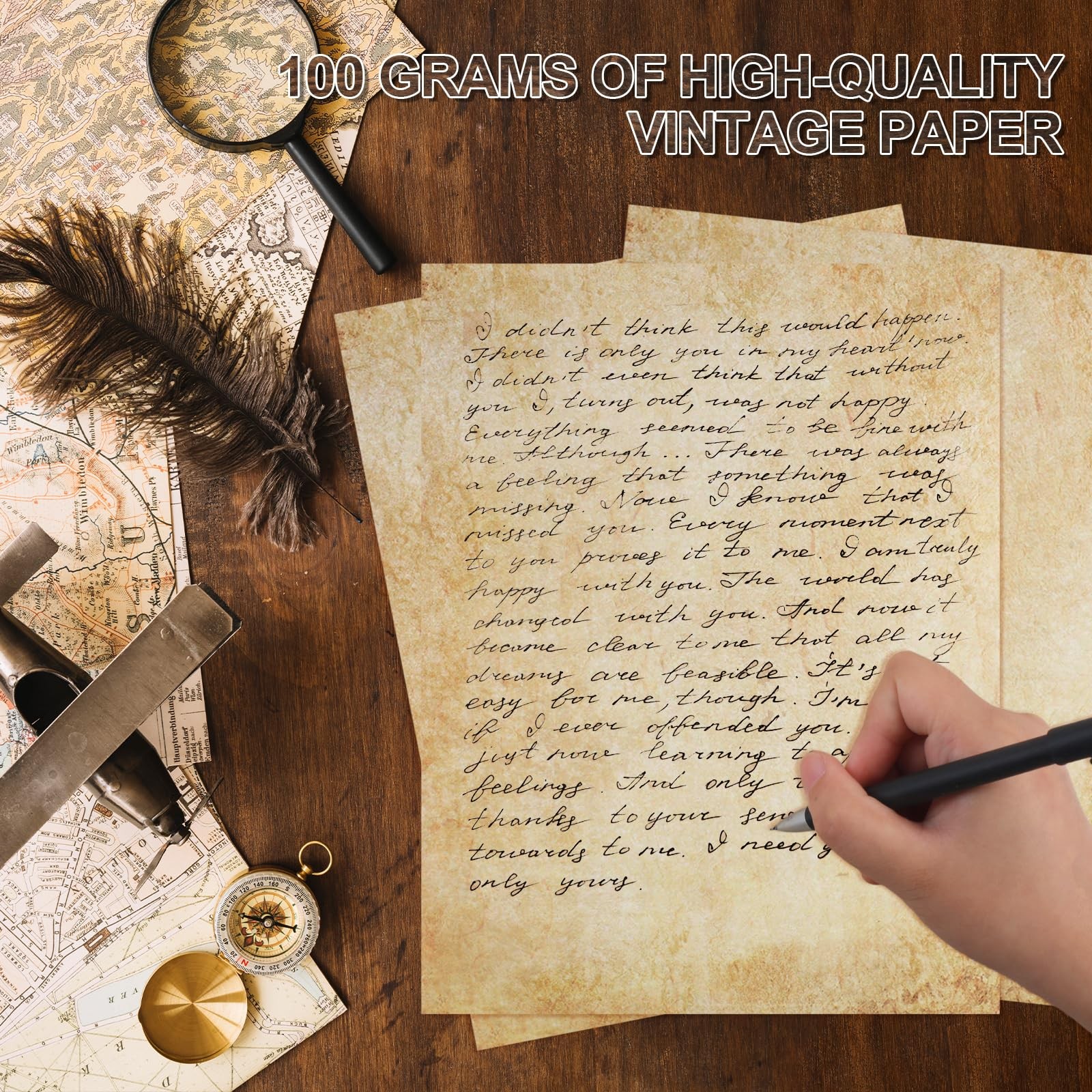 70PCS Vintage Paper 8.5 x 11 in Parchment paper for Writing Letter writing Paper