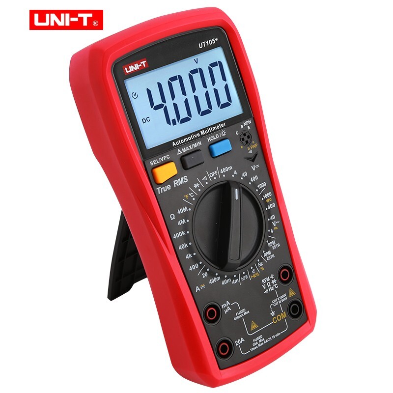Automotive Digital Multimeter UNI-T UT105+ TRMS LPF Dwell Angle RPM Temp Tester