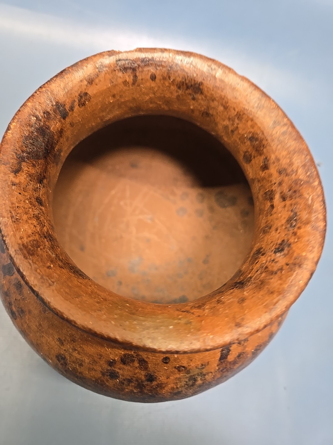 Antique Native American Indian Olla Pine Pitch Water Pot-- Navajo?