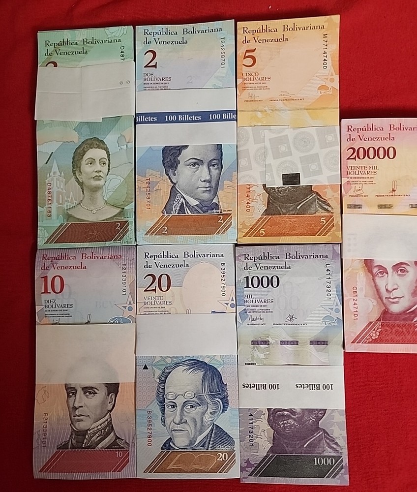 Venezuela (7 Pcs Set) x 100 Pcs Bundle, Different Years Unc Total 7 00 Pcs