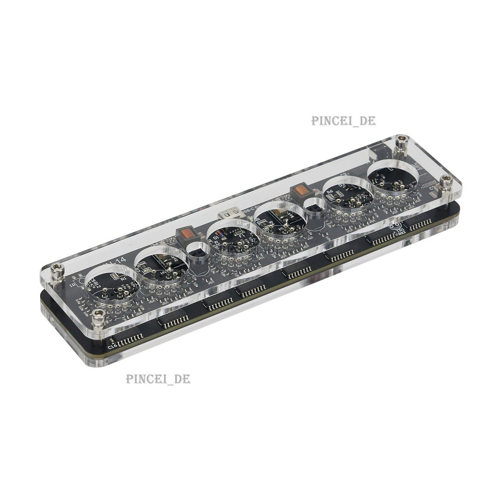 IN-14 6-Digit Nixie Tube Clock Desktop Clock Innovative Home Decor Basic Version