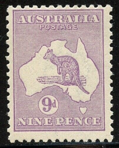 9d Roo Acsc 26B~SG39 *DIE2* PALE VIOLET 3RD WMK MLH.