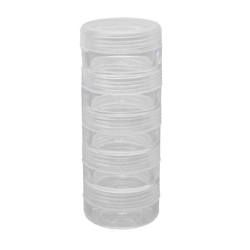 Plastic Container 5 Layer Joint Stackable Round Box Accessories Box