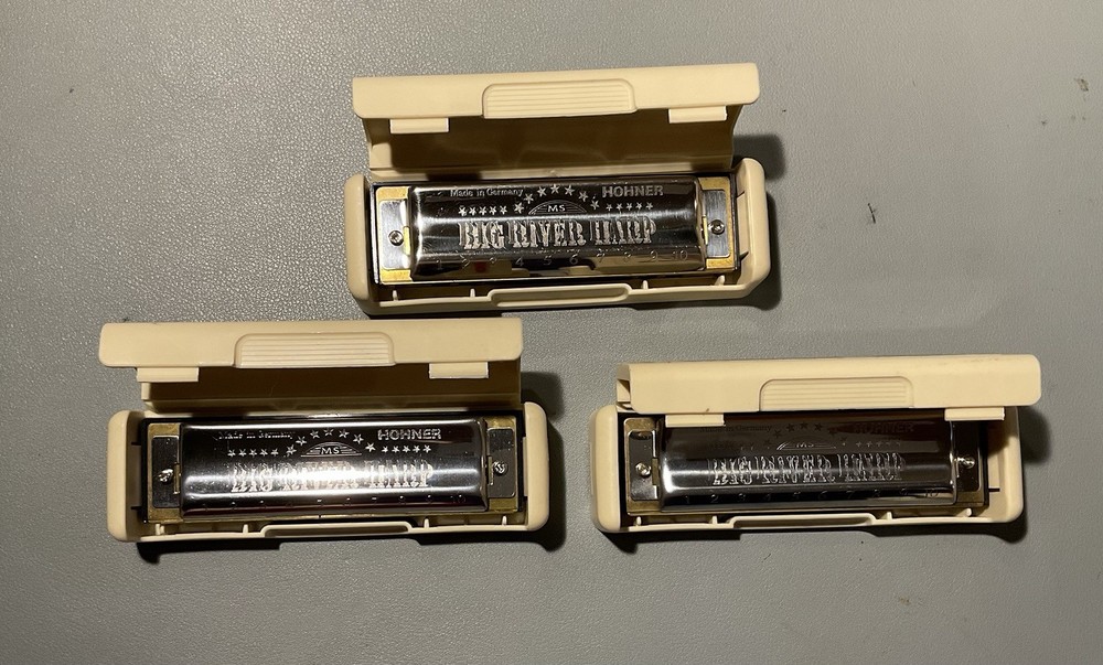 Hohner Big River Harp Harmonica, Multiple Keys, Most W/ Cases