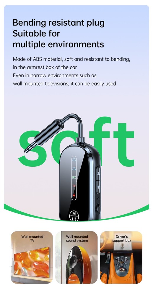 Bluetooth-Compatible 5.4 Audio Adapter Bluetooth-Compatible Receive Send 2-in-1