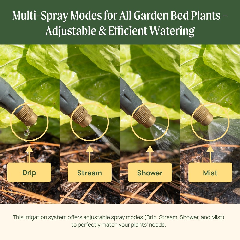 Vego Garden Drip Irrigation System Kit for Raised Beds - Efficient Watering