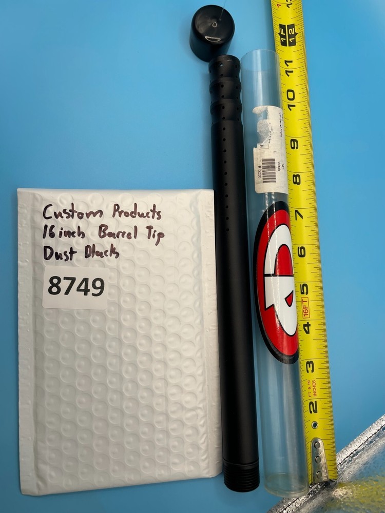 Custom Products 16inch Paintball Barrel Tip Dust Black