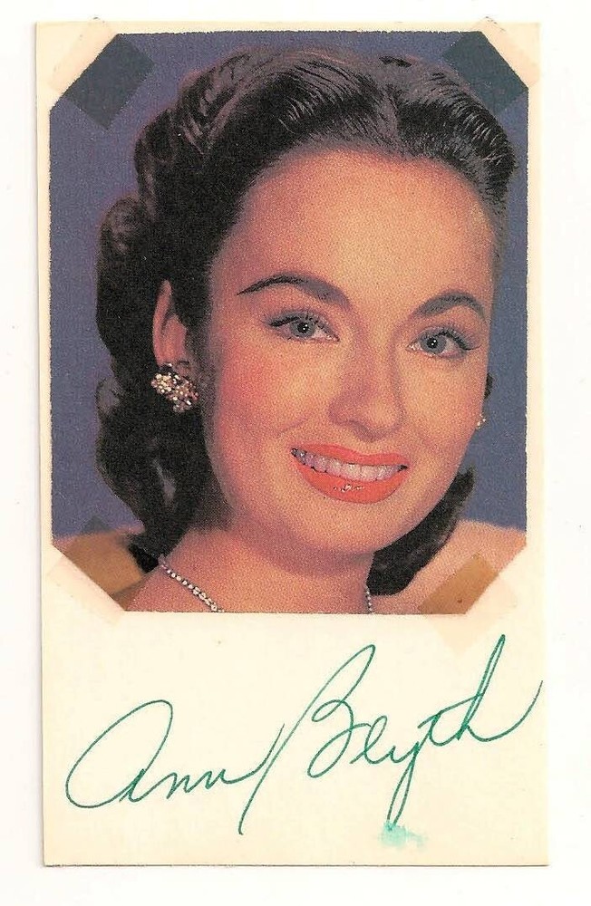 Ann Blyth  AUTOGRAPHED 3" X 5" Card