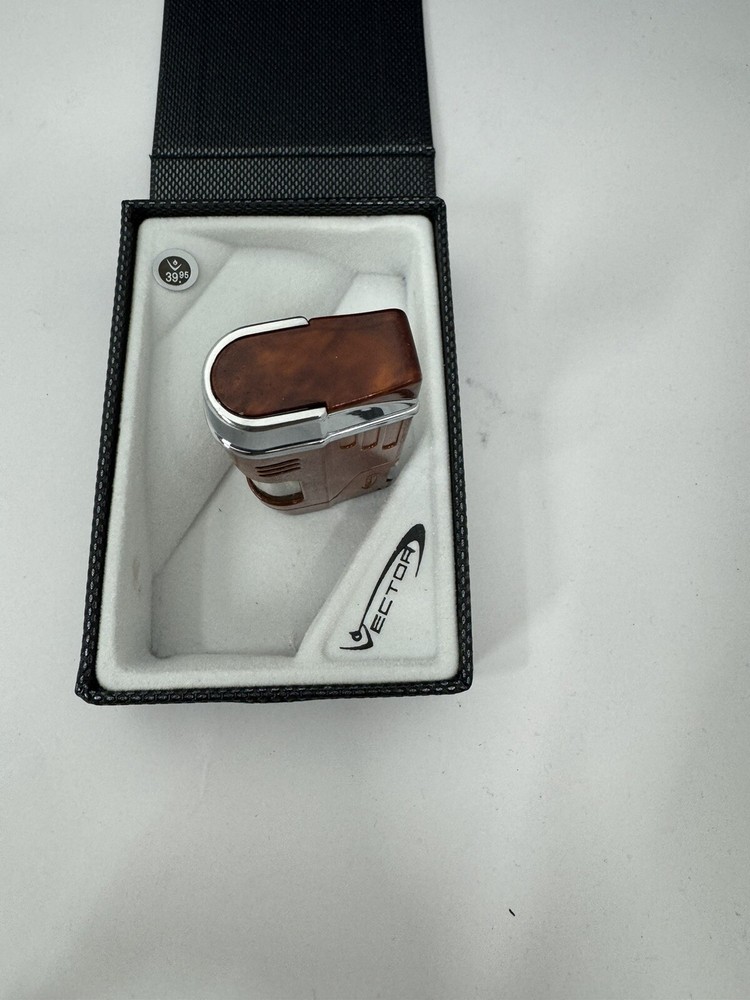 Vector Delta - Double Jet Flame Torch Lighter - Mahogany Marble - New