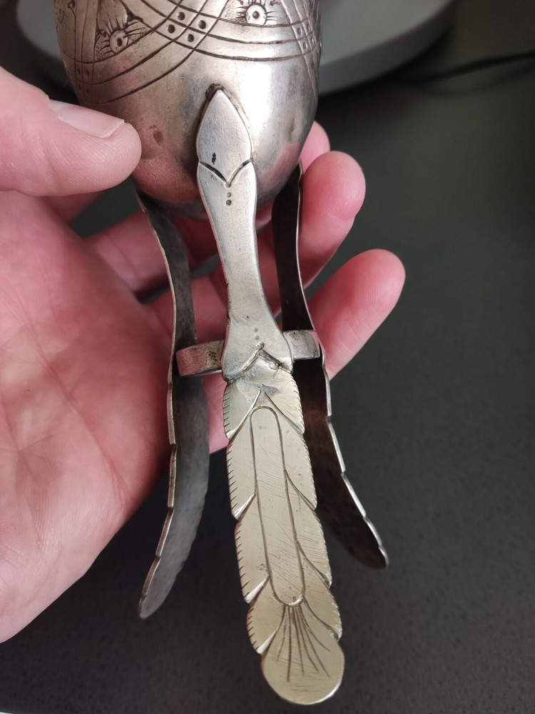 Antique Silver Mate Creole Silverware Three Legs Embossed