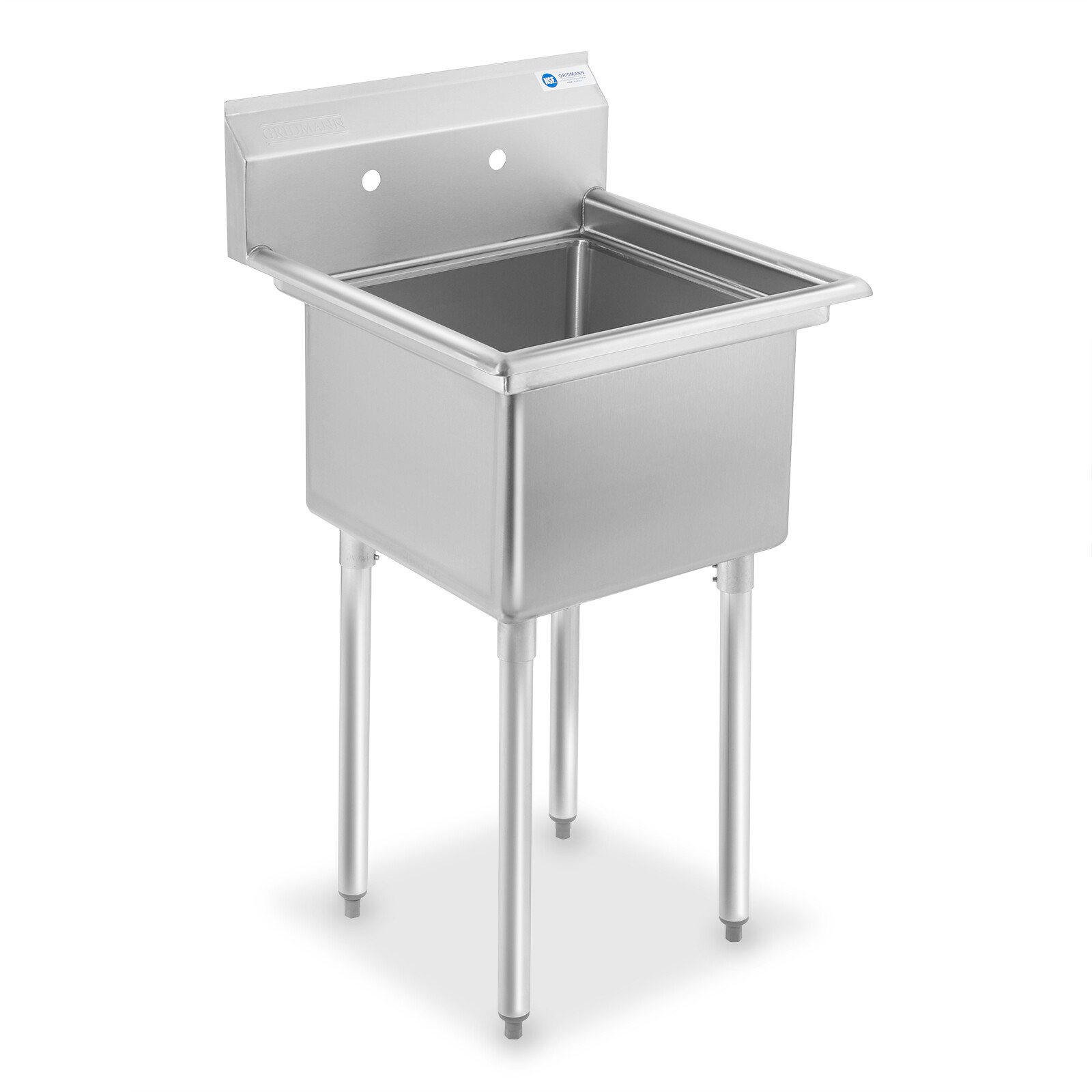 Commercial Stainless Steel Kitchen Utility Sink - 23.5" Wide