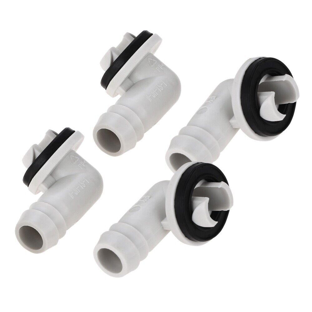 USA Plastic Air Conditioner AC Drain Hose Connector Elbow Fitting Rubber Ring