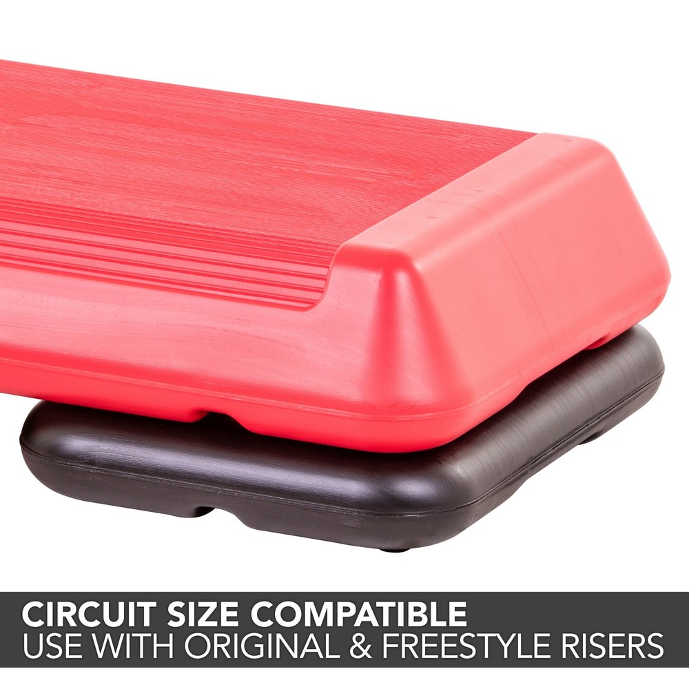 Aerobic Exercise Risers Pair with Nonskid Feet for Step Platforms