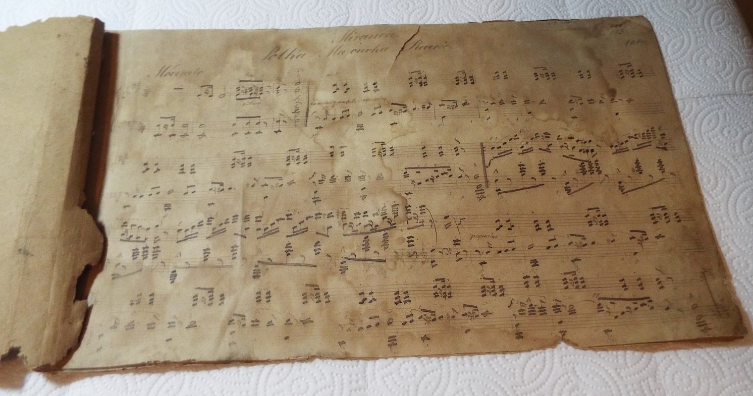ANTIQUE 1800s HANDWRITTEN SHEET MUSIC WITH SIGNATURES GERMAN COMPOSERS READ!!!!