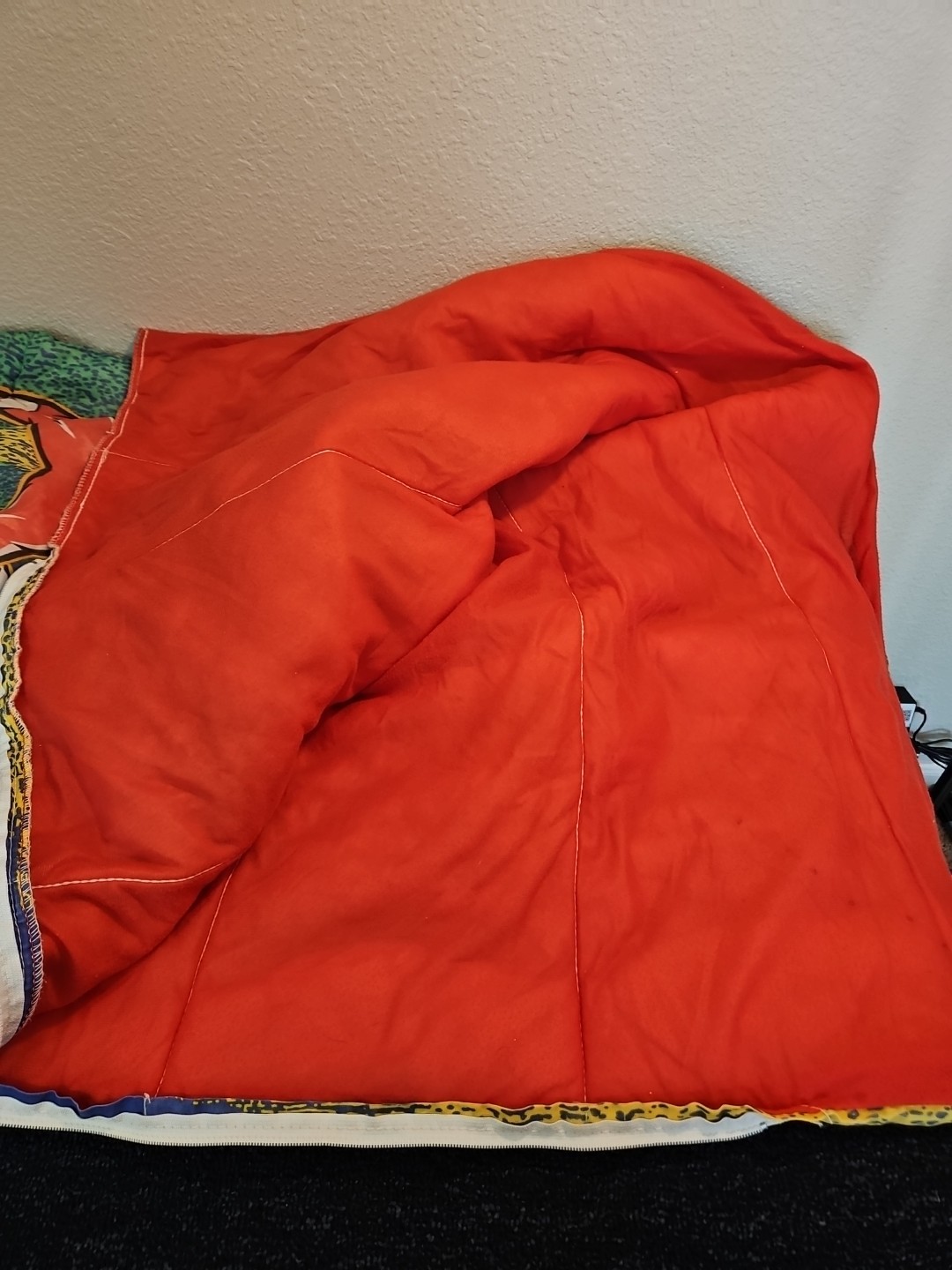 Vintage 1990s Mighty Morphin Power Rangers Kids Zip Up Sleeping Bag 30" x 57"