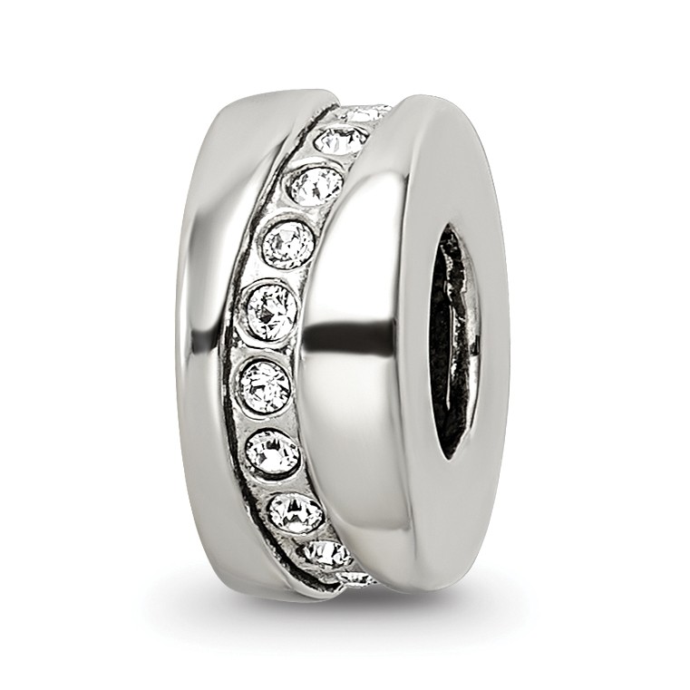 Silver Reflections Crystal Meandering Bead QRS3400