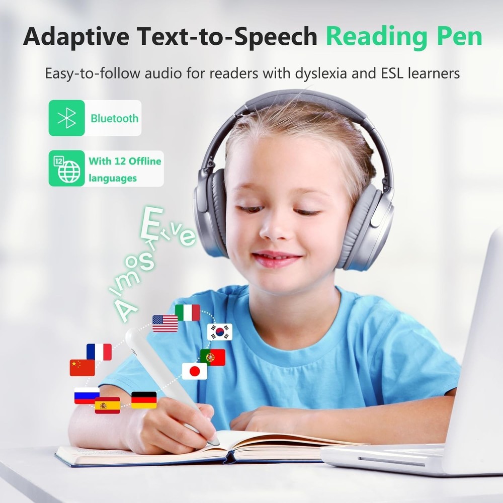 4-in-1 Translator Pen Reading Pen OCR Text-to-Speech Notes Recorder for Learning