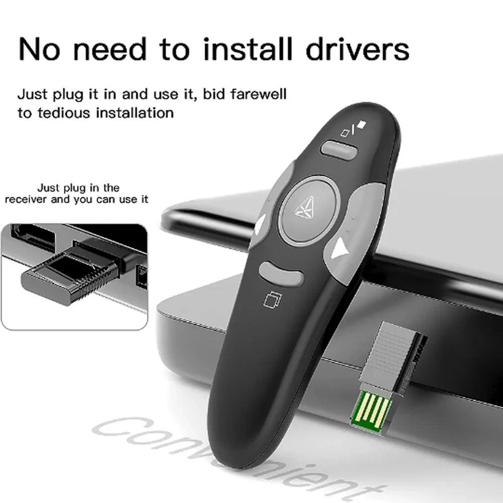 Laser Pointer Power Point Presentation Remote Control Wireless USB PPT Presenter