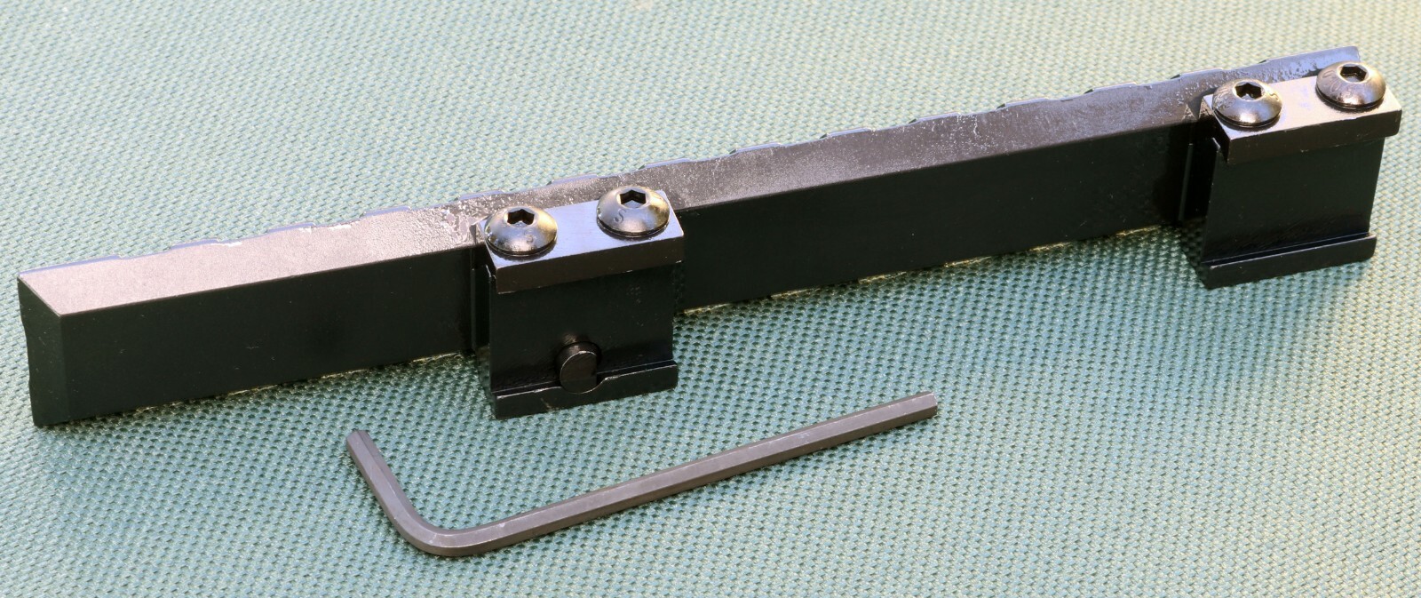 CZ527 Extended PICATINNY Rail, STEEL MATT BLUE finish.