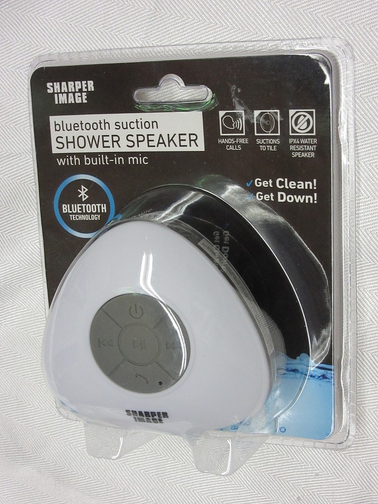 Sharper Image Bluetooth Shower Speaker and With Built In Mic.