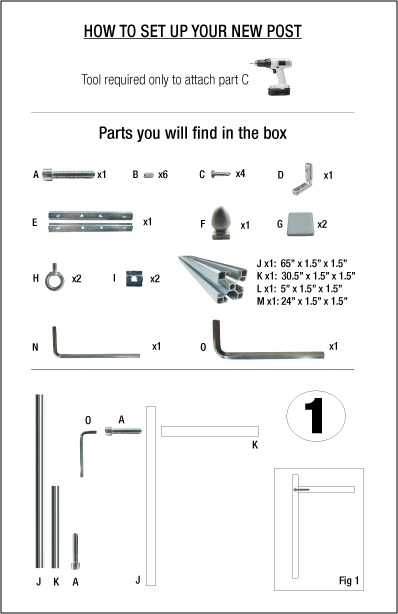 REAL ESTATE POST - ALUMINUM EXTRUSION PROFILE
