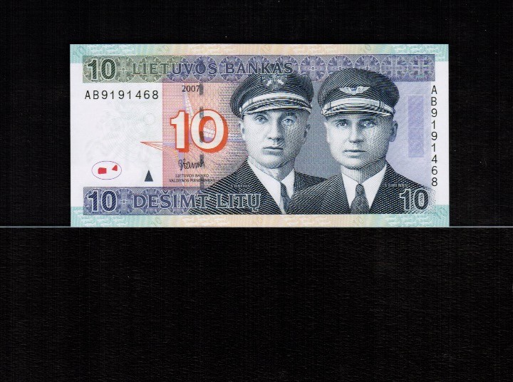 Lithuania 10 LITU 2007 Prefix AB  UNC