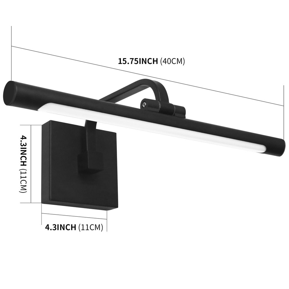 330° Rotatable LED Bathroom Vanity Light, 15.7 Inch Mirror Lighting Fixture