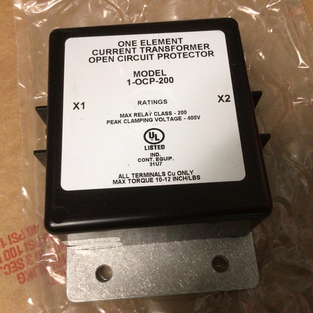ONE ELEMENT 1-OCP-200 CURRENT TRANSFORMER OPEN CIRCUIT PROTECTOR