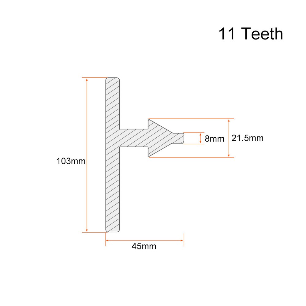 Chuck Key 8mm Pilot 11 Teeth for 3-16mm Drill Chuck Silver
