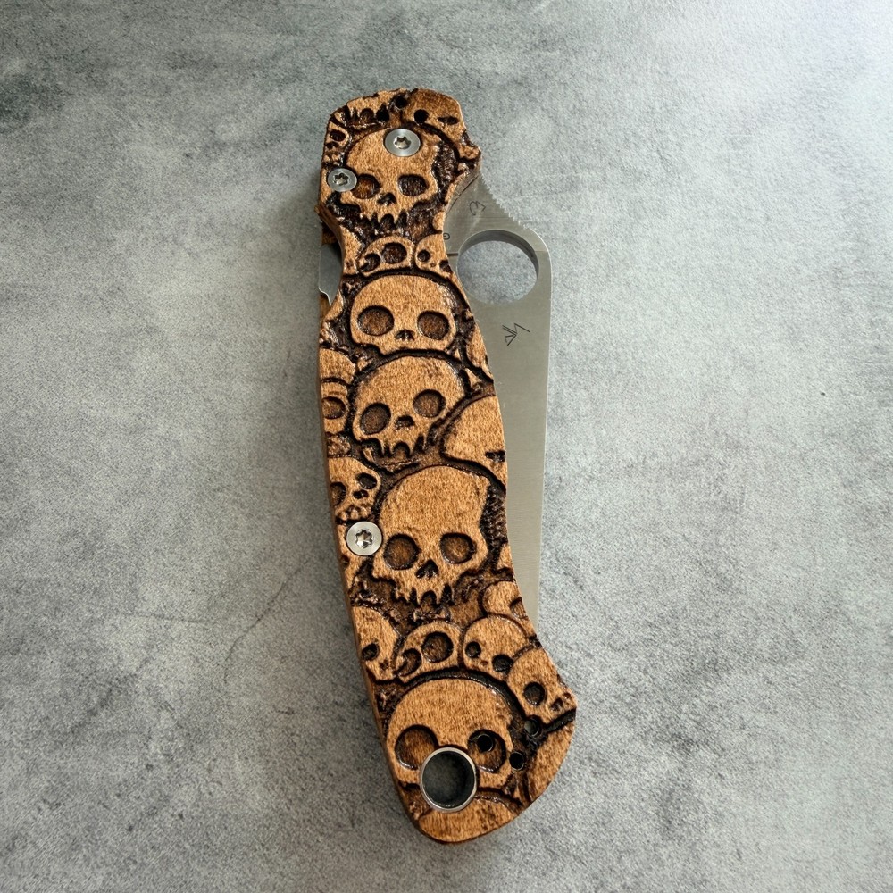 Cryptkeeper maple scales for Spyderco Paramilitary 2