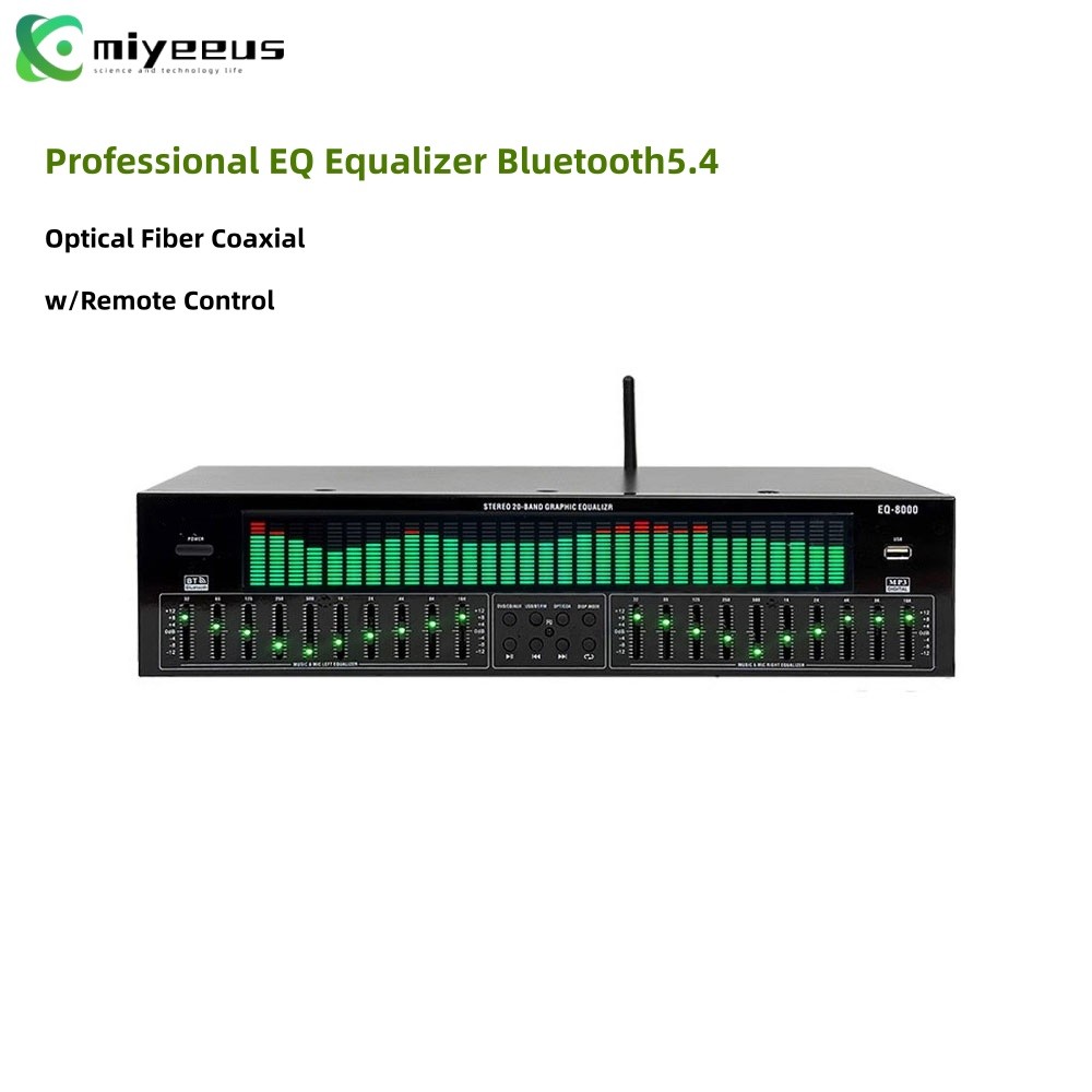 EQ Equalizer Bluetooth 5.4 Optical Fiber Coaxial Audio Decoder Processor EQ8000