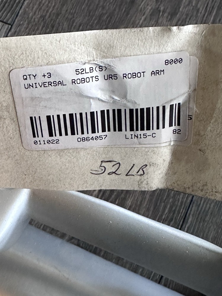 Universal Robots UR5 Robot Arm. (NO CONTROLLER OR TEACH PENDANT.)