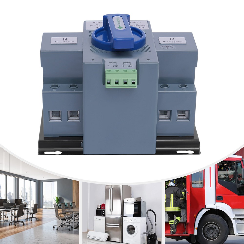 2P 63A Automatic Transfer Switch AC110V Generator Dual Power Changeover Switch