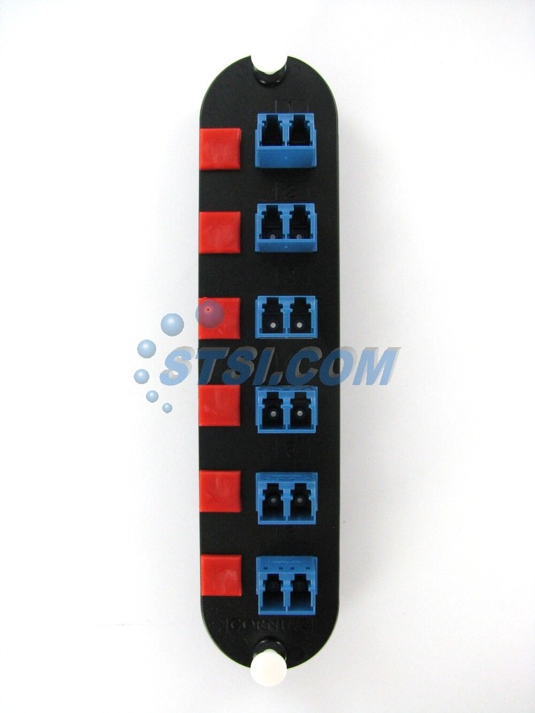 Corning CCH-CP12-A9 Patch Panel, 6 LC Duplex OS2 Singlemode Adapters ~STSI