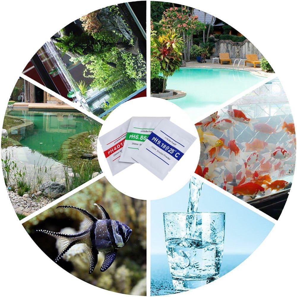 Nynelly 15 Pack pH Meter Buffer Solution Powder 6.86, 4.01, 9.18 for...