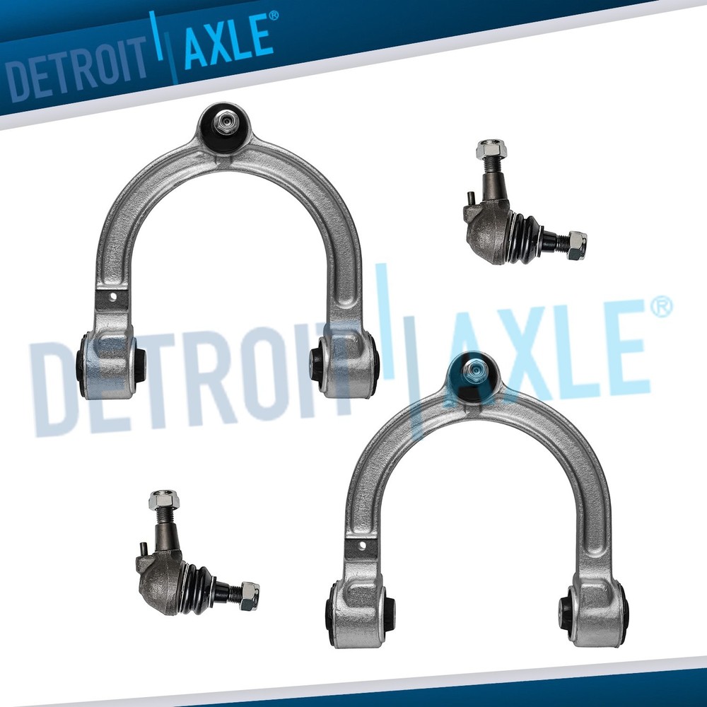 4pc Front Upper Control Arms +Lower Ball Joints for Benz E320 E350 E500 E550 AWD