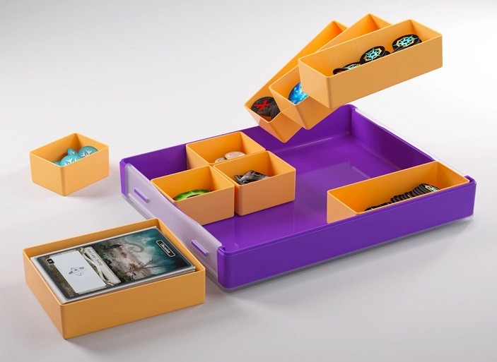 Gamegenic Token Silo (Purple and Orange) - Modular Token Storage Container