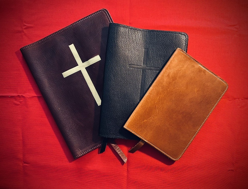 Genuine Leather Bible Covers: 2x Large,  2x medium, 2x Small