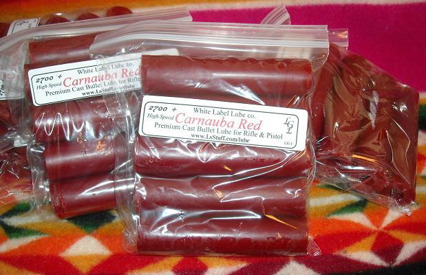 5 Stick Carnauba Red Cast Bullet Lube(2800fps) White Label Lube  FREE SHIPPING