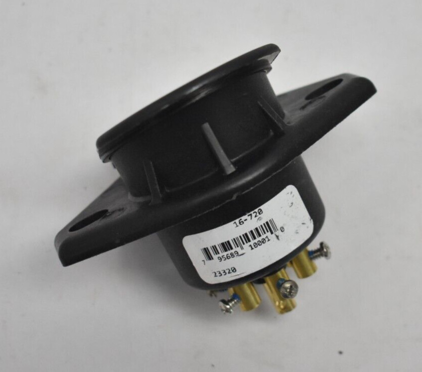 Phillips 7 Pin Wire INsert Waterproof Socket 2 Hole Mount 16-720 Black White