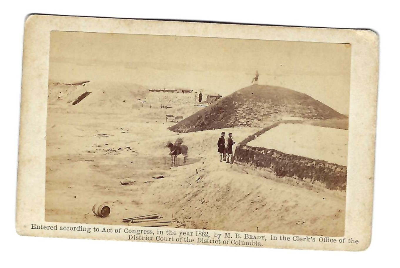 Civil War CDV by Brady Water Battery & Magazine Yorktown VA 1862