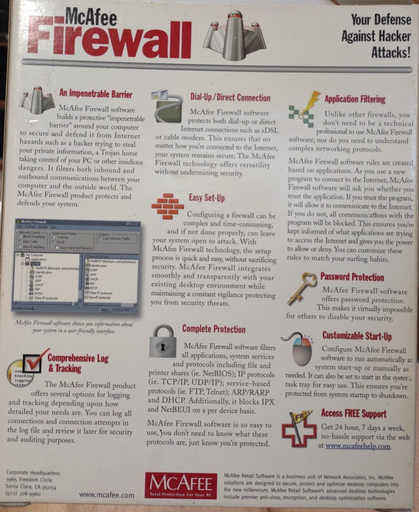 McAfee Firewall for 95/98/NT/2000, 2000