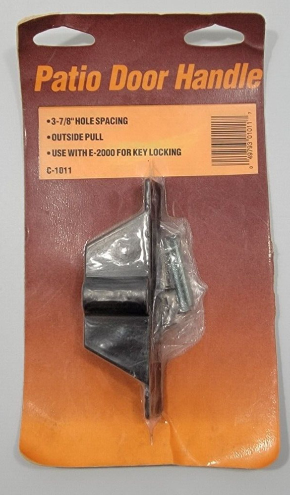 Patio Door Handle C-1011 3-7/8" Hole Spacing Outside Pull E-2000 Key Locking
