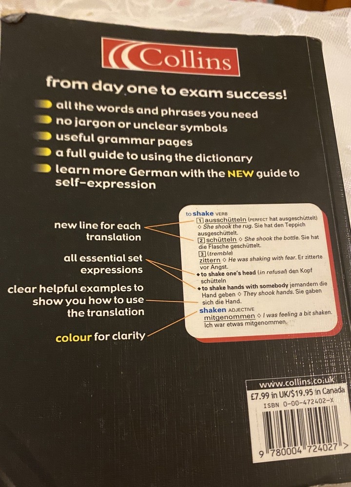 Collins Easy Learning German Dictionary ( Paperback 2004 )