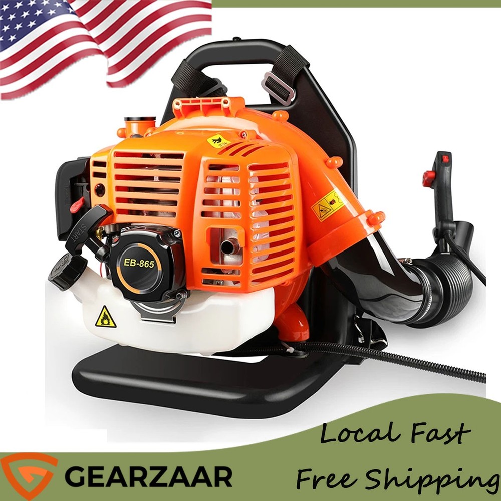 Commercial Leaf Blower Snow Blower Backpack 63CC 2-Stroke Gas Powered Engine US