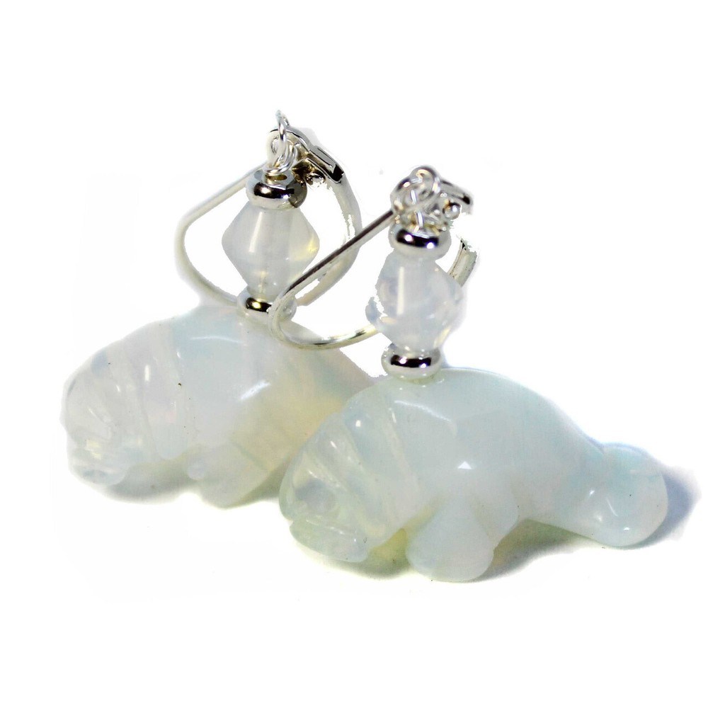 Opalite Manatee Earrings