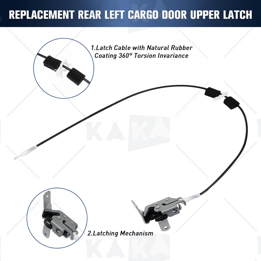 Rear Left Cargo Door Latch Release Cables for 1992-2009 Ford E150 E250 E350 E450